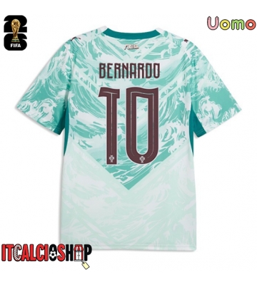 Portogallo Bernardo Silva #10 Seconda Maglia Mondiali 2026 Manica Corta